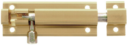 amig schuifslot/plaatgrendel - aluminium - 5 cm - goudkleur - deur - schutting - raam