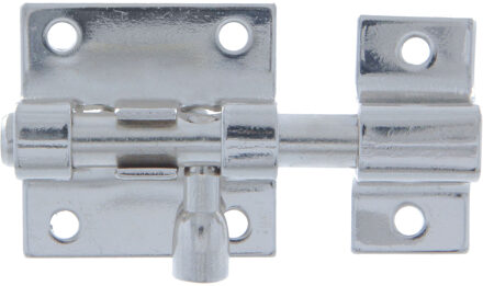 amig schuifslot/plaatgrendel - staal - 6 x 2.75 cm - vernikkeld - hek