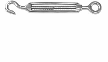 amig Spanschroeven/draadspanner met haak/oog - 1x - 12.5cm - 316L RVS - 300kg - M10 schroefdra