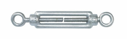amig Spanschroeven/draadspanner met oog/oog - 1x - 11cm - verzinkt staal - 200kg - M8 schroefdraad