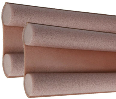 amig Tochtstrip - 2x - tochtwering - bruin - foam - 100 x 3,5 cm - deur tochtstopper