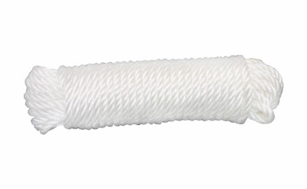 amig Touw - 10 meter - D4mm - nylon - wit - waslijn - tuin