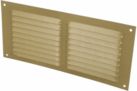 amig Ventilatierooster/muurrooster - 100 x 200mm - aluminium - goud - schoepenrooster