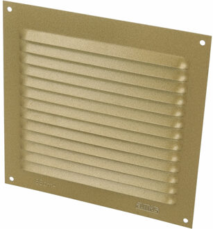 amig Ventilatierooster/muurrooster - 150 x 150mm - aluminium - goud - schoepenrooster