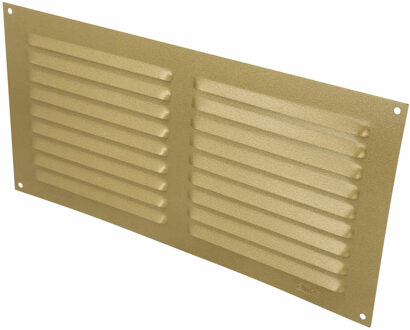 amig Ventilatierooster/muurrooster - 150 x 300mm - aluminium - goud - schoepenrooster