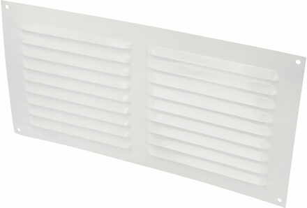 amig Ventilatierooster/muurrooster - 150 x 300mm - aluminium - wit - schoepenrooster