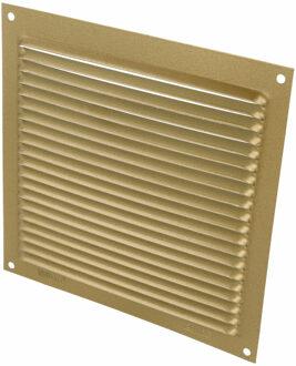 amig Ventilatierooster/muurrooster - 170 x 170mm - aluminium - goud - schoepenrooster