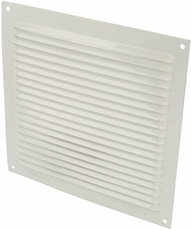 amig Ventilatierooster/muurrooster - 170 x 170mm - aluminium - wit - schoepenrooster