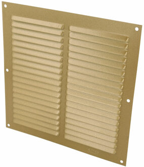 amig Ventilatierooster/muurrooster - 200 x 200mm - aluminium - goud - schoepenrooster