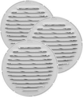 amig Ventilatierooster/muurrooster rond - 3x - voor D80mm buisaansluiting - aluminium