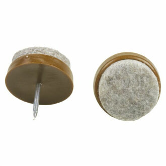 amig Viltglijders/meubelbeschermers met nagel - 4x - D22 mm - stoelpoten - kunststof/vilt - onder me