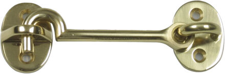 amig windhaak / windhaken - messing - goudkleur - L7.5 cm - D5 mm - met schroefoog - Windhaken en kajuithaken Goudkleurig