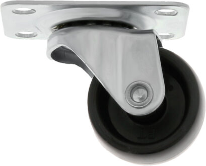 amig zwenkwiel - D30mm - nylon - 45kg draagvermogen - zwart - transportwiel