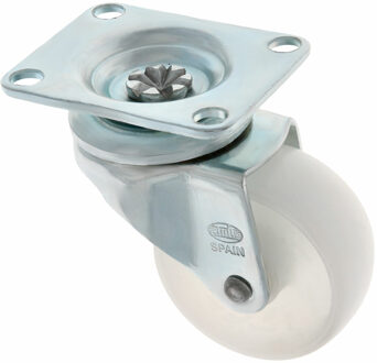 amig zwenkwiel/transportwiel - D60mm - polyamide - 60kg - wit