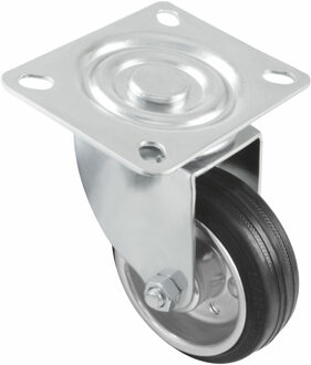 amig zwenkwiel/transportwiel - D80mm - rubber - 70kg - rollager