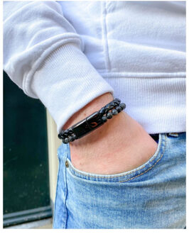 Amigo Sieraden 12089 kralen-armbanden Zwart - M