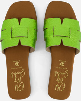 Amira Slippers groen Leer - 38,40