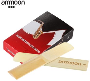 Ammoon 10-Pack Stukken Sterkte 3.0 Bamboe Rieten Eb Altsaxofoon Sax Accessoires