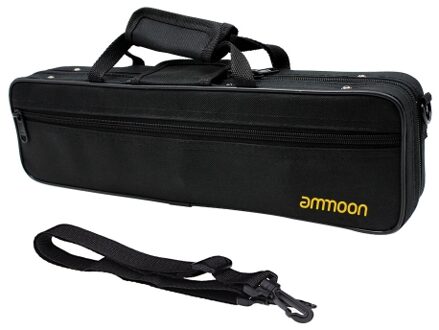ammoon Flute Case Gig Bag Backpack Box Water-resistant 600D Foam Cotton Padding with Adjustable Single Shoulder Strap