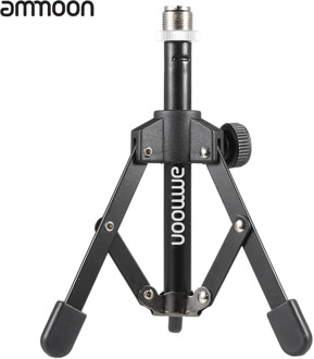 ammoon MS-12 Mini Foldable Desktop Tabletop Tripod Microphone Mic Stand Holder for meeting fit for most standard mic clip