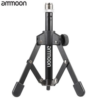 Ammoon MS-12 Mini Opvouwbare Desktop Tafelblad Statief Microfoon Mic Stand Houder Voor Meeting Fit Voor De Meeste Standaard Microfoon Clip