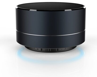 AMOBSAT A10 Draagbare Bluetooth Draadloze Luidspreker met MICROFOON Handfree Bellen LED Light TF Card CNC Mini Speaker Voor Samsung PC iPhone zwart