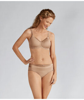 Amoena Prothese bh voorgevormd zonder beugel lara satin sb nude Huidkleurig - 75C