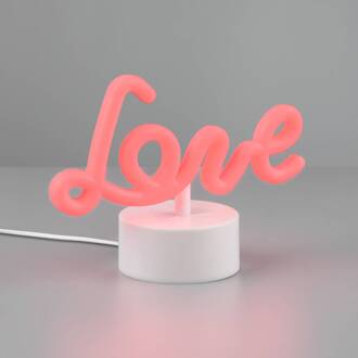 Amor LED tafellamp, wit, kunststof, batterij, USB