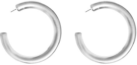 Amorcome Mode Ronde Cirkel Acryl Hars Hoepel Oorbellen Voor Vrouwen Verklaring Transparante Geometrische Earring Sieraden 4.5x4.5cm
