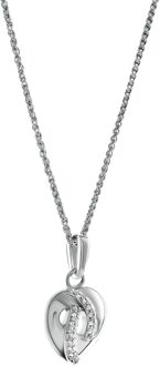 'Amore' Dames 925 Sterling Zilver Hangertje met Ketting - Zilver ZH-7577