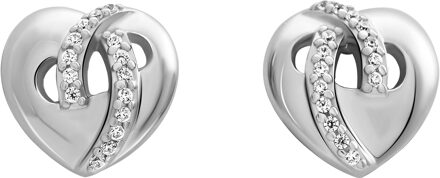 'Amore' Dames 925 Sterling Zilveren Oorbellen - Zilver ZO-7577