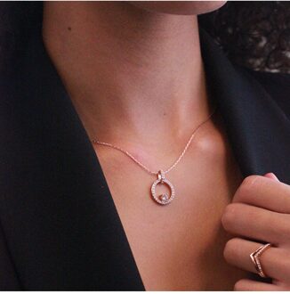 Amory hanger - Oostenrijks kristal Wit en roségoud