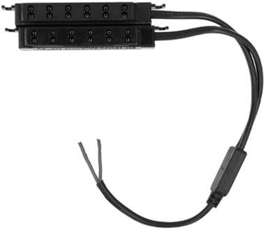 AMP 12-poorts LED verdeler geschikt voor 12V veranda spots Zwart