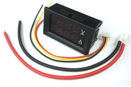Amp Dual Digitale Led Voltage Meter DC100V 10A Voltmeter Amperemeter Blauw + Rood Display