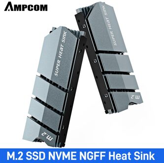 Ampcom M.2 2280 Ssd Heatsink, Dubbelzijdig Koellichaam, bijpassende Thermische Siliconen Pad Voor Pcie Nvme Ngff M.2 Ssd