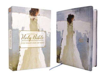 Amplified Holy Bible, Anne Neilson Angel Art Series, Leathersoft, Blue