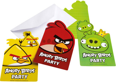 Amscan Angry Birds Uitnodigingen, 6st.