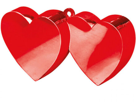 Amscan Ballon gewichtje rode hartjes stijl - Ballongewichtjes Rood