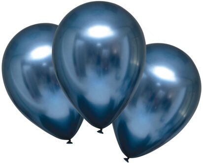 Amscan Ballonnen Metallic 27,5 Cm Latex Blauw 6 Stuks