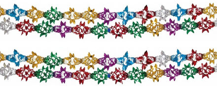 Amscan Disco glitter feestslinger - 2x - 270 x 15 cm - glanzend - folie slingers - versiering - glamour par