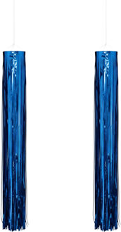 Amscan Feest hanger - 2x - L80 cm - blauw - glitter - kunststof - disco/seventies - feestversiering