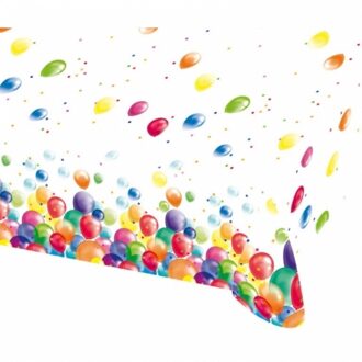 Amscan Feest tafelkleed met ballonnen opdruk plastic 180x120cm