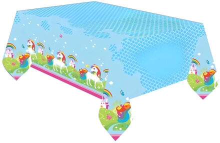 Amscan Feesttafelkleed eenhoorn 120 x 180 cm - Feesttafelkleden Multikleur