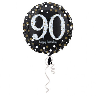 Amscan Folieballon 90 Sparkling Birthday 71 Cm Zwart