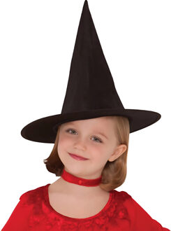 Amscan Heksenhoed - zwart - halloween/carnaval - voor kinderen - verkleedaccessoires
