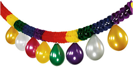 Amscan Kleurenslinger met ballonnen - Feestslingers Multikleur