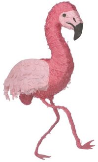 Amscan Pinata flamingo - 34 x 35 x 37 cm - roze - papier mache - karton