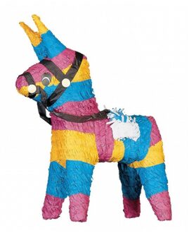 Amscan Pinata van papier - Ezel thema - 26 x 51 cm - Feestartikelen verjaardag - multi kleuren