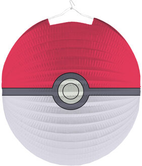 Amscan Pokemon lampion - D25 cm - rood - wit - papier - sintmaarten