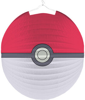 Amscan Pokemon lampion - D25 cm - rood/wit - papier